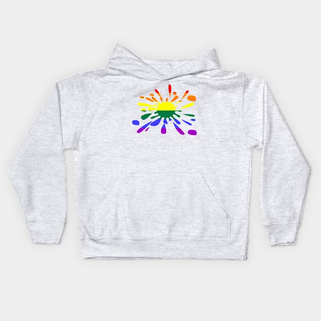 Rainbow Splat Kids Hoodie by Boo Face Designs